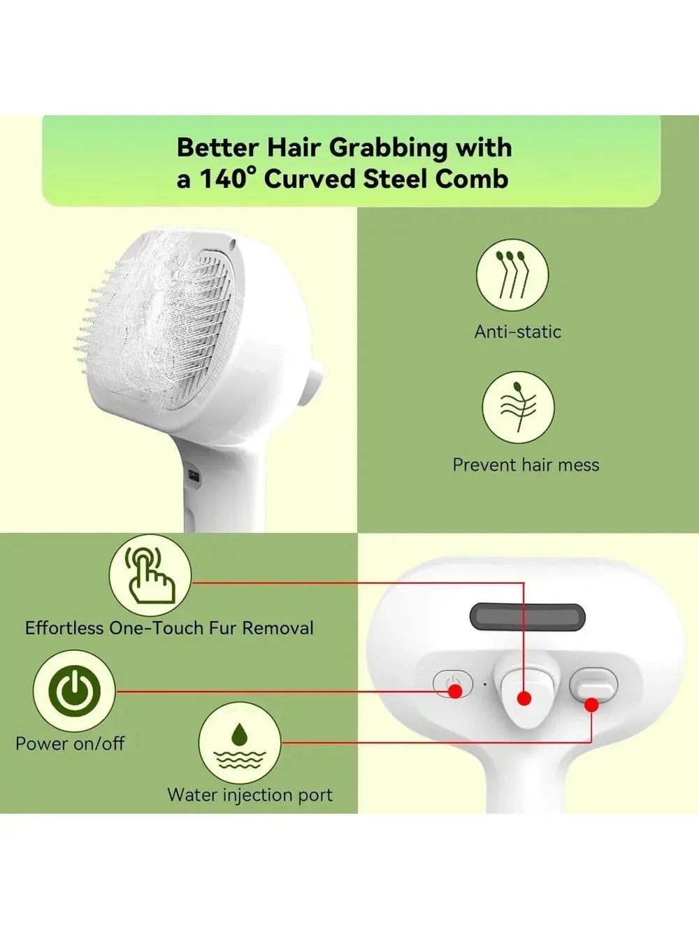 Pet Spray Hair Brushing Comb
